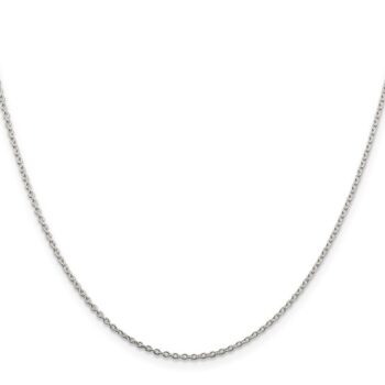 Sterling silver 18-inch cable chain necklace with classic smooth oval links