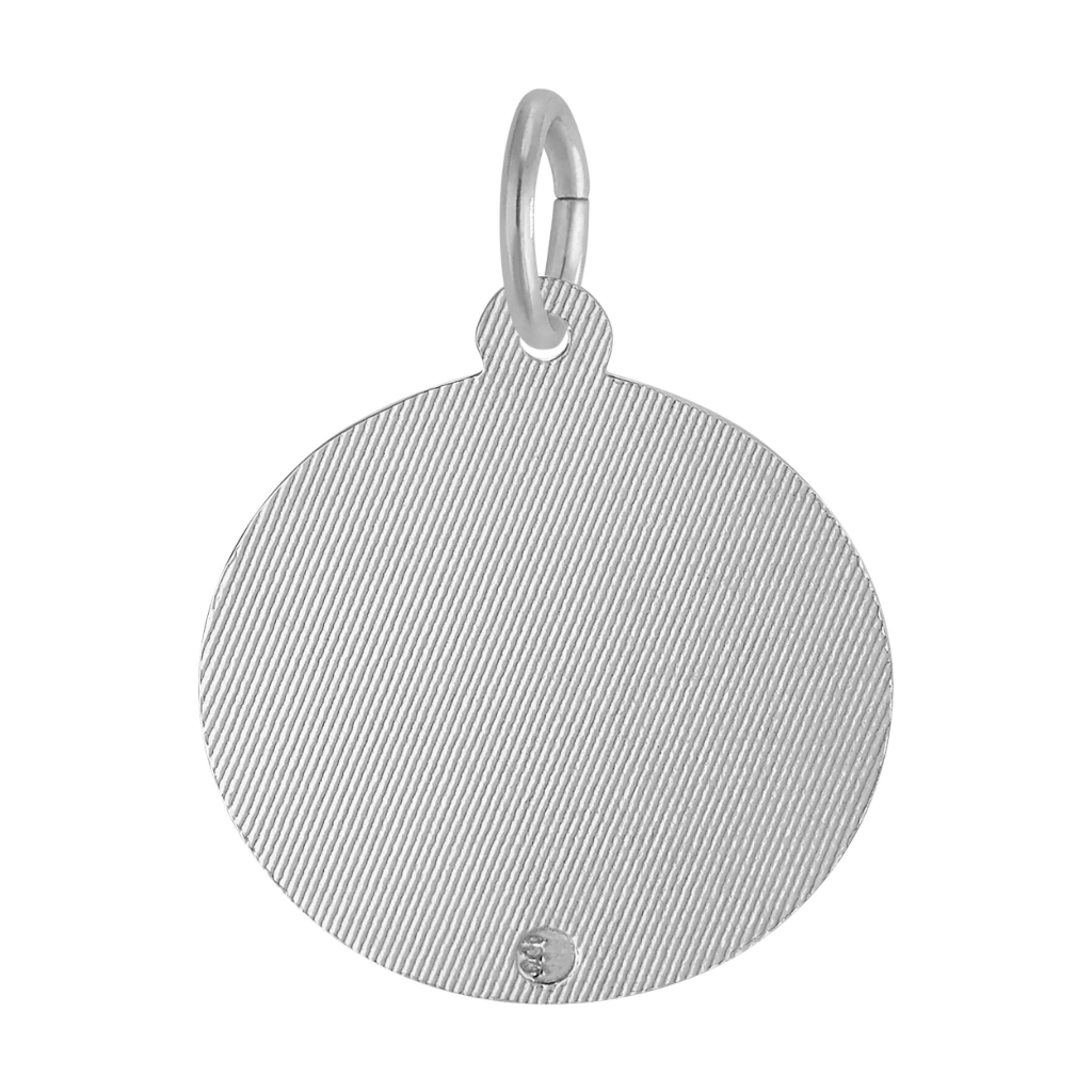 Sterling Silver Mountain Scene Charm with detailed mountain landscape design
