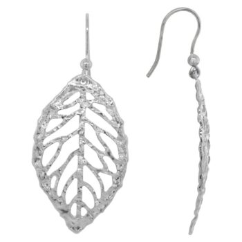 Elegant sterling silver French wire earrings with slender curved hooks
