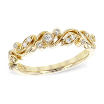 Anvr women's diamond wedding band with a delicate silhouette