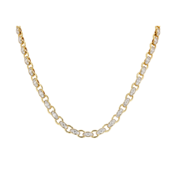 Paperclip Necklace with elongated chain links in fine metal