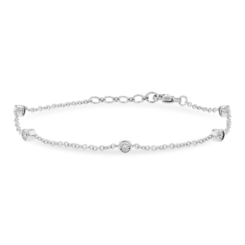 Station Diamond Bracelet featuring a row of delicate diamonds on a fine bracelet