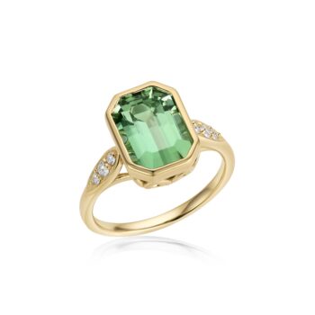 Concerto ring featuring a vivid tourmaline gemstone in an elegant setting