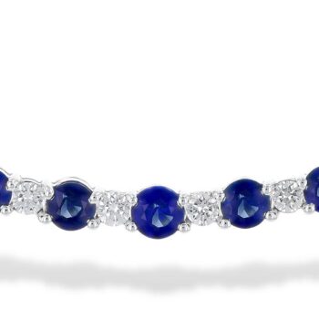 Pendant necklace featuring a vibrant sapphire gemstone