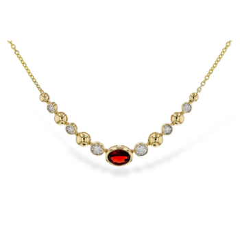 Garnet necklace with deep red gemstone pendant