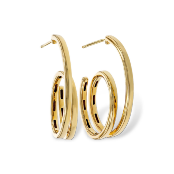 Large 14K Yellow Gold Hoop Earrings