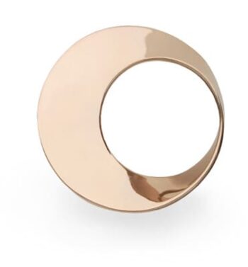 Mobius Pendant in 14K rose gold with continuous twisted loop design