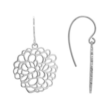 French Wire Earrings in silver with slender curved wire design